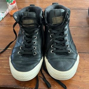 Converse Leather high tops M9 W10.5